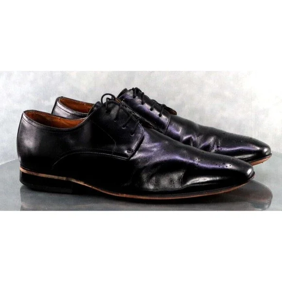 Florsheim Men's Medallion Toe Dress Shoes Size 12 Leather Black